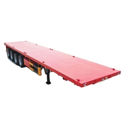 সিআইএমসি 3 অক্ষ 40 ফুট 12500*2500*1500mm 70 টন ক্ষমতা 8-12 সেট twist লক ফ্ল্যাটবেড ডেক ট্রাক ট্রাক ট্র্যাক্টর আধা ট্রেলার