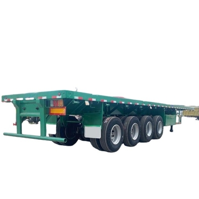 সিআইএমসি ব্র্যান্ড নতুন 4 অক্ষ 100t ক্ষমতা 40FT স্প্রিং সাসপেনশন ফ্ল্যাটবেড সেমি ট্রেলার বিক্রয়ের জন্য