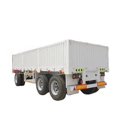 সিআইএমসি 40FT 2 অক্ষ 7.5T টেরার ওজন 12.4 * 2.48m দরকারী লোড 40T JOST ব্র্যান্ড দুই গতির ম্যানুয়াল অপারেটিং ল্যান্ডিং গিয়ার বেড়া আধা ট্রেলার
