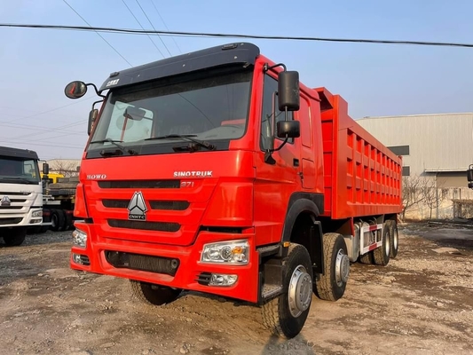 হাওও ব্র্যান্ড 8x4 ডাম্প ট্রাক 375/450 অশ্বশক্তি ম্যানুয়াল ট্রান্সমিশন ডিজেল জ্বালানী নতুন অবস্থা নির্মাণের জন্য জনপ্রিয়