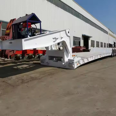 3 অক্ষ 80t কাস্টমাইজড মেকানিক্যাল সাসপেনশন বিচ্ছিন্ন গোজনেক লোবেড ট্রেলার