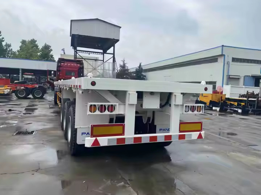 সিআইএমসি 40/45 ফুট ইস্পাত 3/4Axle ওভারডাইজড এবং কনটেইনারাইজড কার্গো প্রসারিত ফ্ল্যাটবেড ট্রেলার