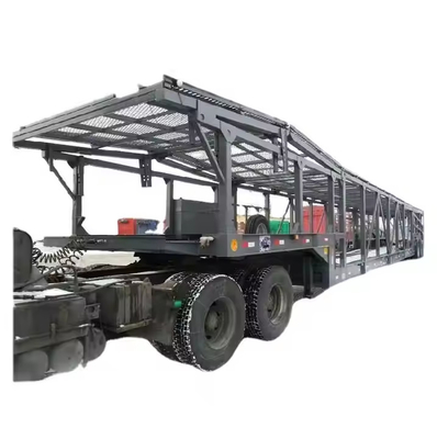 ভারী দায়িত্ব 2 Axles Car Hauler 6-8 Car Carrier ট্রাক ট্রেলার ইউরোপীয় স্টাইলের গাড়ি ট্যাগিং ইউটিলিটি ট্রেলার বায়ু সাসপেনশন সহ