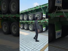 কাস্টমাইজড 3 অক্ষ 60T বহন 20ft\40ft কনটেইনার ব্যাগযুক্ত সিমেন্ট বাল্ক কার্গো ফ্ল্যাটবেড ট্রেলার